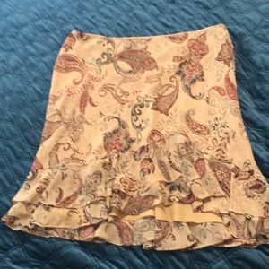 Chaps Ruffle Hem Skirt